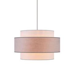 Suspension en tissu camille 50 coloris blanc / gris pas cher