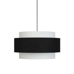 Suspension en tissu camille 50 coloris blanc / noir pas cher