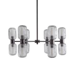 Suspension / lustre métal et verre h75 cm , jamy pas cher