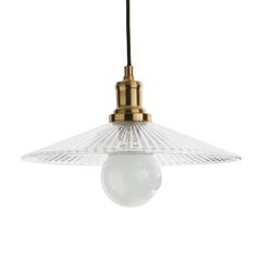 Suspension vintage verre et laiton iloa pas cher