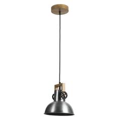 Suspension zin / bois d.23 cm dayton argent pas cher