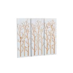 Tableaux en bois sculpté h 80cm forest naturel pas cher