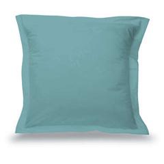 Taie d'oreiller 63x63 cm perla coloris bleu celadon pas cher