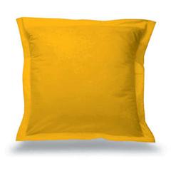 Taie d'oreiller 63x63 cm perla coloris jaune pas cher