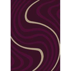 Tapis 120 x 170 cm waves prune | Tapis pas cher