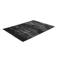 Tapis 200 x 290 cm silky noir pas cher