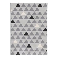 Tapis 200x290 cm geo gris / noir pas cher