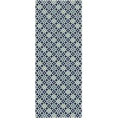 Tapis 80x200 caro gris bleu pas cher
