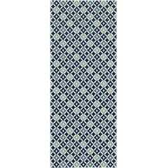 Tapis 80x200 caro gris bleu pas cher