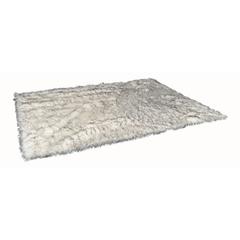 Tapis fausse fourrure 120x170 sledy gris pas cher