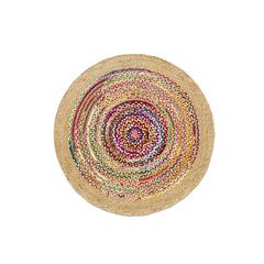 Tapis jute et coton ø120 cm , jaco pas cher