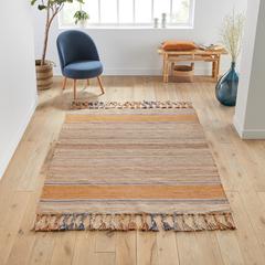 Tapis rayé en jute gera pas cher