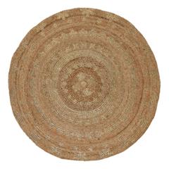 Tapis rond ø115 cm. malaga naturel / or pas cher