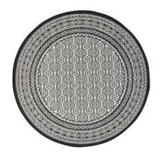 Tapis rond d.120 cm chiraz gris pas cher