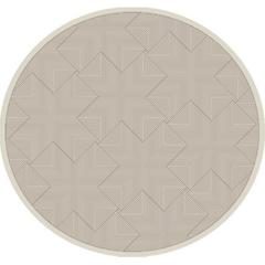 Tapis rond d.135 cm cross beige pas cher