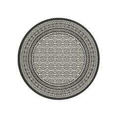 Tapis rond d.160 cm chiraz gris pas cher