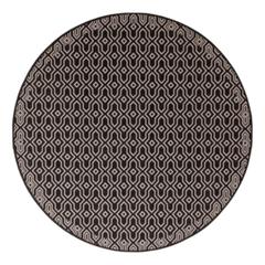 Tapis rond d.160 cm maroco noir pas cher