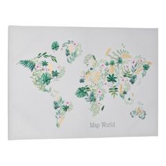 Toile 100x70 cm flowermap multicolore pas cher