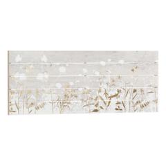 Toile 40x100 cm prairie beige / blanc pas cher