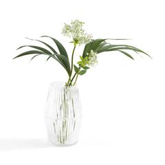 Vases verre rainuré forme cylindre , afa pas cher